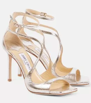 Кожаные сандалии Azia 95 Jimmy Choo, Champagne