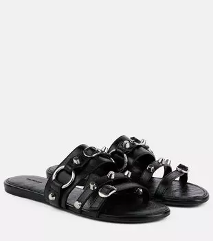 Кожаные сандалии Balenciaga, Black/ Silver