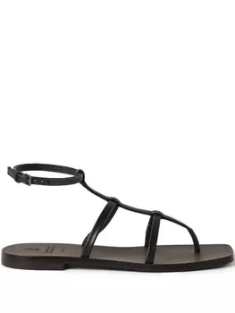Кожаные сандалии Brunello Cucinelli, черный