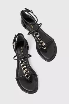 Кожаные сандалии CADHA Guess, черный
