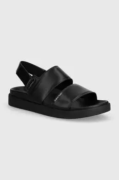 Кожаные сандалии Calvin Klein, черный
