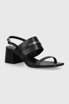 Кожаные сандалии Calvin Klein, черный