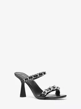Кожаные сандалии Clara с украшением Michael Kors, черный