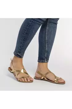 Кожаные сандалии Dania с пряжкой Gioseppo, желтый