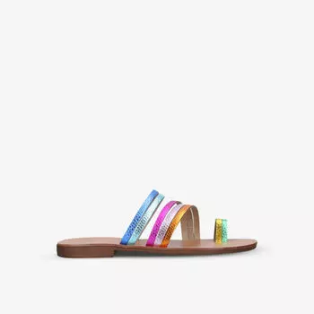 Кожаные сандалии Deliah Rainbow Kurt Geiger London, цвет mult/other