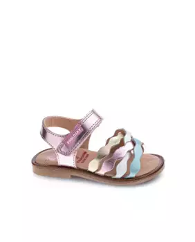 Кожаные сандалии для девочек на застежке-липучке Pablosky, розовый