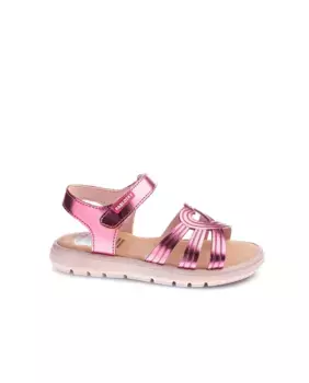Кожаные сандалии для девочек на застежке-липучке Pablosky, розовый