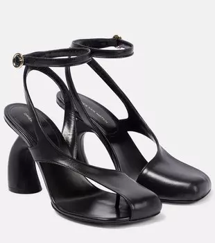 Кожаные сандалии Dries Van Noten, черный