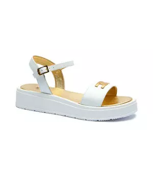 Кожаные сандалии Elisabetta Franchi, белый