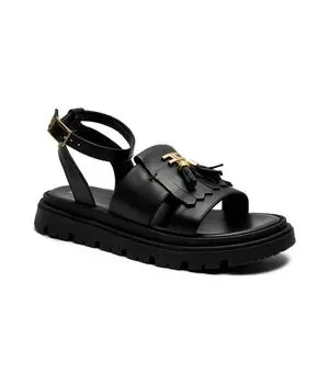 Кожаные сандалии Elisabetta Franchi, черный