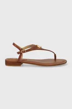 Кожаные сандалии Ellington Lauren Ralph Lauren, коричневый