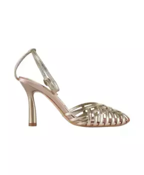 Кожаные сандалии Emanuelle Vee, бежевый