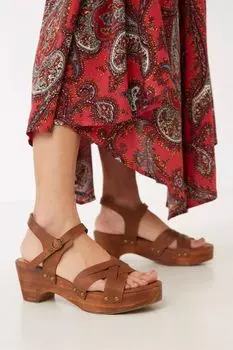 Кожаные сандалии FatFace Fat Face, коричневый