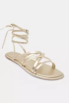 Кожаные сандалии FIABE Weekend Max Mara, золотой