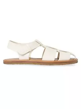 Кожаные сандалии Fisherman с клетками The Row