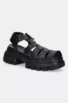Кожаные сандалии Fisherman sandal Tommy Jeans, черный