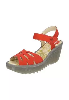 Кожаные сандалии Fly London, красный