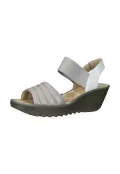 Кожаные сандалии Fly London, серебро