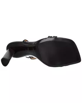 Кожаные сандалии FRAME Denim Le Tati с ремешком на пятке и цепочкой, черный