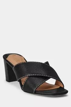 Кожаные сандалии Freddi Lauren Ralph Lauren, черный