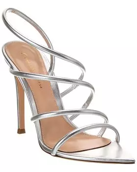 Кожаные сандалии Gianvito Rossi Ettie 105, серебряный
