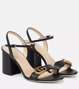 Кожаные сандалии Gucci, черный