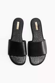 Кожаные сандалии H&M, черный