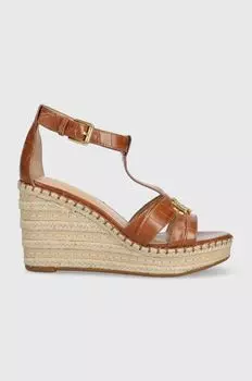 Кожаные сандалии Hale II Lauren Ralph Lauren, коричневый