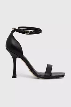 Кожаные сандалии HYLAN2 Guess, черный