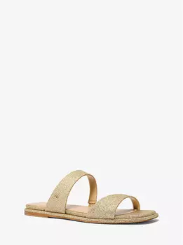 Кожаные сандалии Jaida с блестками и декором Michael Kors, золотой