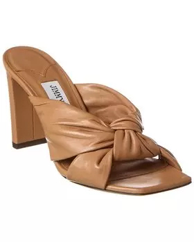 Кожаные сандалии Jimmy Choo Avenue 85, коричневый