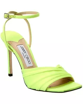 Кожаные сандалии Jimmy Choo Basil 95, зеленый