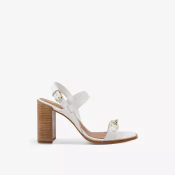 Кожаные сандалии Junior с цепочкой Dune, белый