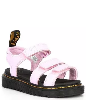 Кожаные сандалии Klaire для девочек Dr. Martens (Молодежь), розовый