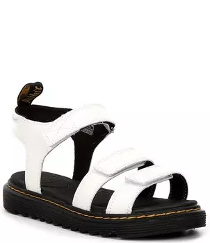 Кожаные сандалии Klaire для девочек Dr. Martens (для малышей), белый
