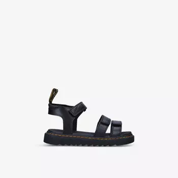 Кожаные сандалии Klaire на массивных ремешках 6–10 лет. Dr. Martens, черный