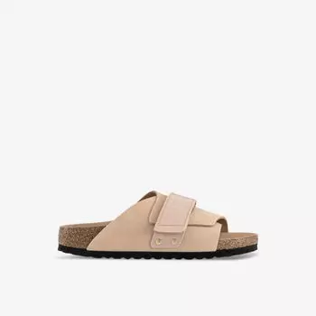 Кожаные сандалии kyoto с регулируемым ремешком Birkenstock, бежевый