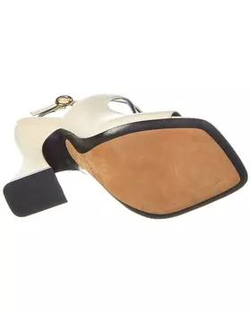 Кожаные сандалии LANVIN Smile, белый