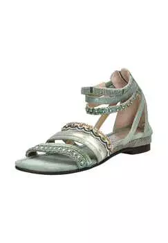 Кожаные сандалии Lazamani, цвет sage