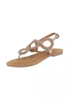 Кожаные сандалии LAZAMANI, персиковый