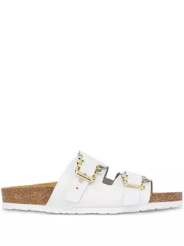 Кожаные сандалии Love Moschino, белый