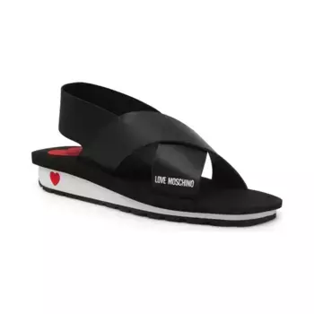 Кожаные сандалии Love Moschino, черный