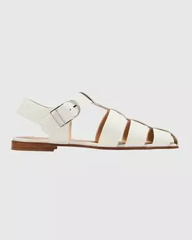 Кожаные сандалии Lynn Caged Gabriela Hearst, цвет Cream