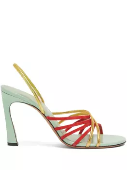 Кожаные сандалии Marni, красный