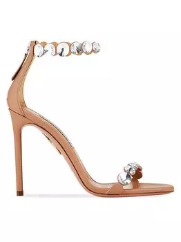 Кожаные сандалии Maxi Tequila 105MM Aquazzura, розовый