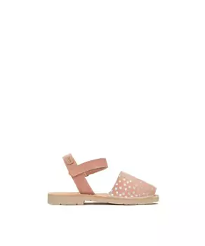 Кожаные сандалии Menorcan для девочки со звездами CASTELL MENORCA, розовый