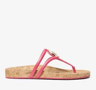Кожаные сандалии Michael Michael Kors Hampton Leather, розовый