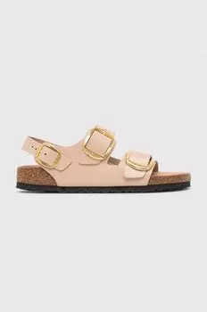 Кожаные сандалии Milano с большой пряжкой Birkenstock, бежевый