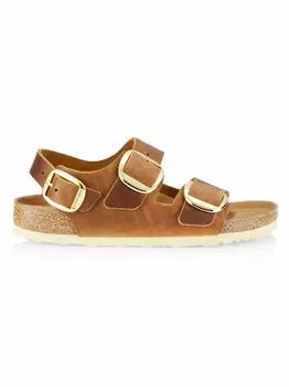 Кожаные сандалии Milano с большой пряжкой Birkenstock