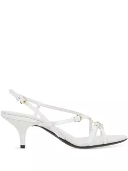 Кожаные сандалии Miu Miu, белый